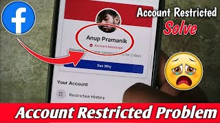 Facebook Account RESTRICTED Problem Solve 2024  Your Account Is RESTRICTED right now Facebook [upl. by Atiek]