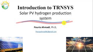 TRNSYS simulation of Solar PV hydrogen production system [upl. by Kalvn]