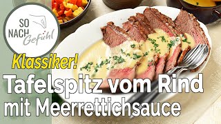 Saftiger Tafelspitz vom Rind mit Meerrettichsauce und Buttergemüse [upl. by Blondy]