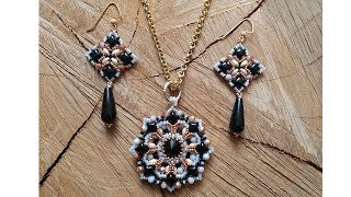 Tutorial PARURE JOLLY ROGERMoonrose Creation e Semplicibijoux [upl. by Nellda]