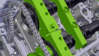 Mercedes Benz M177 engine timing animation [upl. by Ariahay]