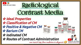 Contrast media in Radiography Types of Contrast Media XrayCTFluoroscopy contrast media [upl. by Aled]