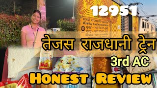 Tejas Rajdhani train 12951 3rd AC  honest Food review food train rajdhaniexpress foodreview [upl. by Drahser]