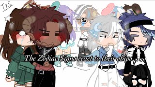 The Zodiac Signs react to their shipsGacha clubThe zodiac signsMy au [upl. by Ilanos]