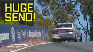 Absolutely LOOSE climb of Mount Panorama  VT Holden Commodore  SENDS IT [upl. by Saturday]