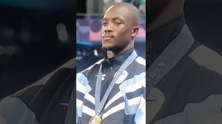 Letsile Tebogo 200M Gold Medal Ceremony paris2024 olympics botswana [upl. by Lisette]