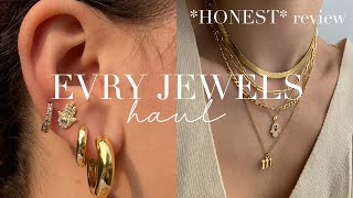 EVRY JEWELS HONEST REVIEW  HAUL 💫  Over 500 worth of trendy amp affordable jewelry [upl. by Marcoux]