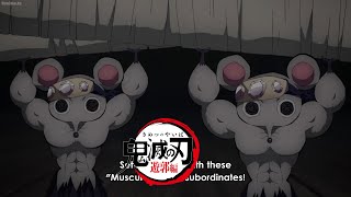 ムキムキねずみ🐭Muscle Mice Called by Hashibira Inosuke  Kimetsu No Yaiba Season2 Eposide 11 鬼滅の刃遊郭編 4話 [upl. by Anauqed]