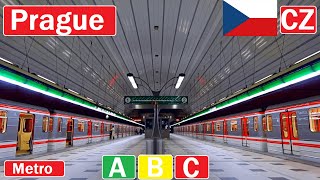 PRAGUE METRO  Metro v Praze 2024 4K [upl. by Docile132]