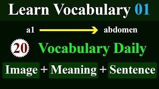 English Vocabulary Practice Part  01  a1 to abdomen  Word Meaning  Home of English [upl. by Adara9]