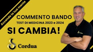 TEST DI MEDICINA 2023 e 2024  SI CAMBIA [upl. by Alfy]