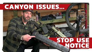 URGENT STOP USE  Canyon eMTB Safety Notice [upl. by Eillek]