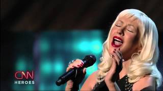 Christina Aguilera  Beautiful Live CNN Heroes High Definition [upl. by Samot]