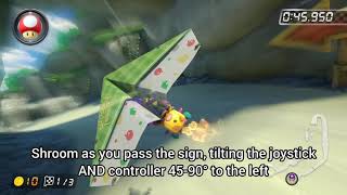 Dolphin Shoals tripleshroom motion glider tutorial MK8DX shorts [upl. by Rabma263]