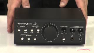 Behringer Monitor 2 USB Control Station  Sweetwater at Winter NAMM 2015 [upl. by Llenej]