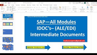 IDOCsIntermediate DocumentSAP All Modules required conceptALEEDI IDOS full overview [upl. by Zetnas]