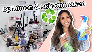 HELE HUIS OPRUIMEN EN SCHOONMAKEN  MAKEUP TAFEL ♻️ ShelingBeauty [upl. by Marpet]