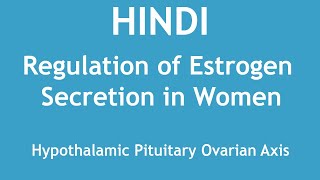 Regulation of Estrogen Secretion in Women Hypothalamic Pituitary Ovarian Axis HINDI [upl. by Hutchins365]