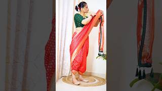 गणेश चतुर्थी Special मराठी Look ❤️Nauvari Dhoti Style Saree Draping tutorial beautynstyle saree [upl. by Natalya]