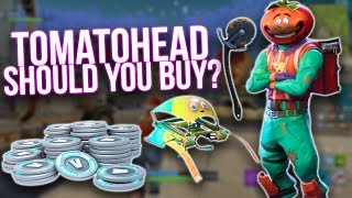 Fortnite NEW Tomatohead Skin Is It Worth It  Should You Buy Tomatohead amp Axeroni Pickaxe [upl. by Olivette]