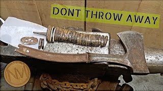 DONT THROW AWAY Your Estwing Leather Handled Hatchet  Restore your AXE Using Real Leather [upl. by Charmaine]