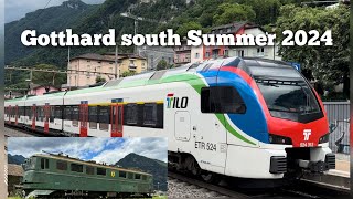 Gotthard south  Swiss  Bellinzona  Biasca  summer 2024 [upl. by Yrtnahc746]