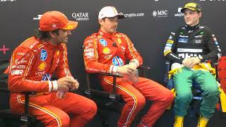 F1 Monaco Grand Prix Cool Down Room Charles Leclerc Oscar Piastri amp Carlos Sainz [upl. by Candida]