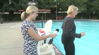 Photographer Shoves Reporter into Swimming Pool quotLivequot [upl. by Liv295]