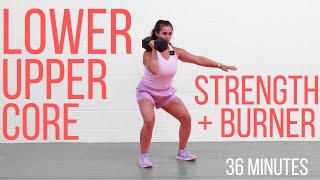 Full Body Strength Workout With Dumbbells  Burpee Burner [upl. by Ong]