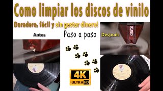 Limpieza de discos de vinilo con cola sintética o goma [upl. by Comyns]