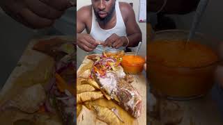 Fry whole Snapper with roasted breadfruit [upl. by Oicnerual]