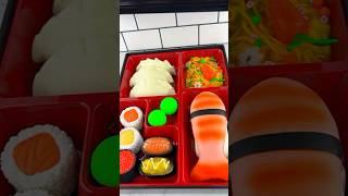 Packing School Lunch with Fidget Food BENTO Box SUSHI Satisfying Video ASMR 🍣🍱shorts [upl. by Nuy]