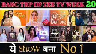 Zee TV All Shows Trp of This Week  Barc Trp Of Zee TV  Trp Report Of Week 20 2024 [upl. by Ariamat]