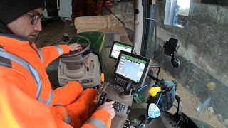 JOHN DEERE 6155R COMMAND ARM WALKTHROUGH  TRAILER WORK [upl. by Eislrahc]