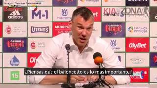 El entrenador lituano Jasikevicius sobre la baja por paternidad de Augusto Lima [upl. by Nnawtna]