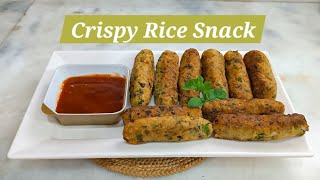 Crispy Rice Snacks  Easy Rice amp Filling Rolls Recipe  Tea Time Snacks [upl. by Harriet]