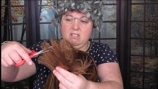 ASMR Grandma Roleplay Spanish Accent Spanglish Treatment Haircut Scalp Massage Soft Spoken [upl. by Cormick533]