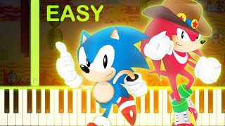 Mirage Saloon Act 2  SONIC MANIA  EASY Piano Tutorial [upl. by Nyrok]