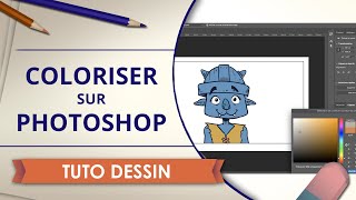 Coloriser son dessin sur Photoshop  Tuto Dessin [upl. by Pallaton]