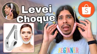 COMPREI UM MASSAGEADOR FACIAL NA SHOPEE  Rosto V Line [upl. by Nevarc]