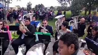 Taki Mamata  Auckland City Brass  2015 Mt Roskill ANZAC Service amp Parade [upl. by Jemie]