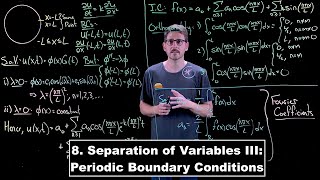 Separation of Variables III Periodic Boundaries  Partial Differential Equations  Lecture 8 [upl. by Wendell]