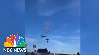 World War II planes collide midair during Dallas airshow [upl. by Heall860]