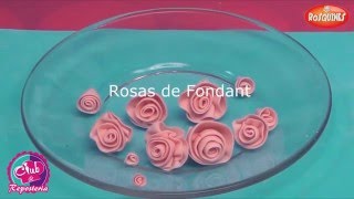 Rosas de Fondant Faciles Rápidas y Bonitas│Club de Reposteria [upl. by Noirret418]