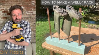 How to Make a WELLY  BOOT RACK  Simple step by step guide with Martin Roberts DIY Titbits 4 [upl. by Ailero]