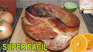 PERNIL ASSADO COM LARANJA  Cebola e Salsa [upl. by Aimahs]