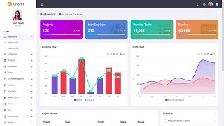 Multipurpose amp HR Admin Dashboard Template Free [upl. by Britteny]