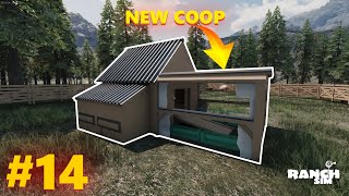 I BUILT A NEW COOP FOR CHICKENS IN RANCH SIMULATOR  RANCH SIMULATOR 14 [upl. by Tudela]