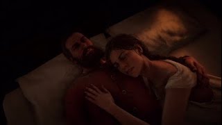 RDR2  Adorableheartwarming cutscene if John sleeps at Beechers Hope at night time [upl. by Kirenoj]