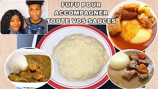 RECETTE DU FUFU  SEMOULE FÉCULE  EN COUPLE [upl. by Annehs]